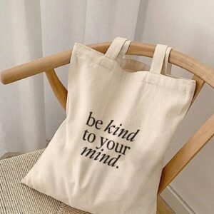 Be Kind Printed Canvas Tote Bag