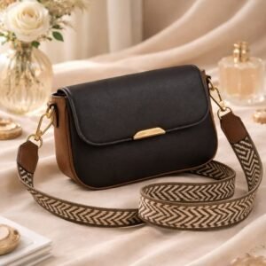 Geometric Pattern Strap Crossbody Bag