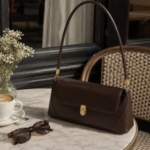 Chocolate Brown Classic Shoulder Bag